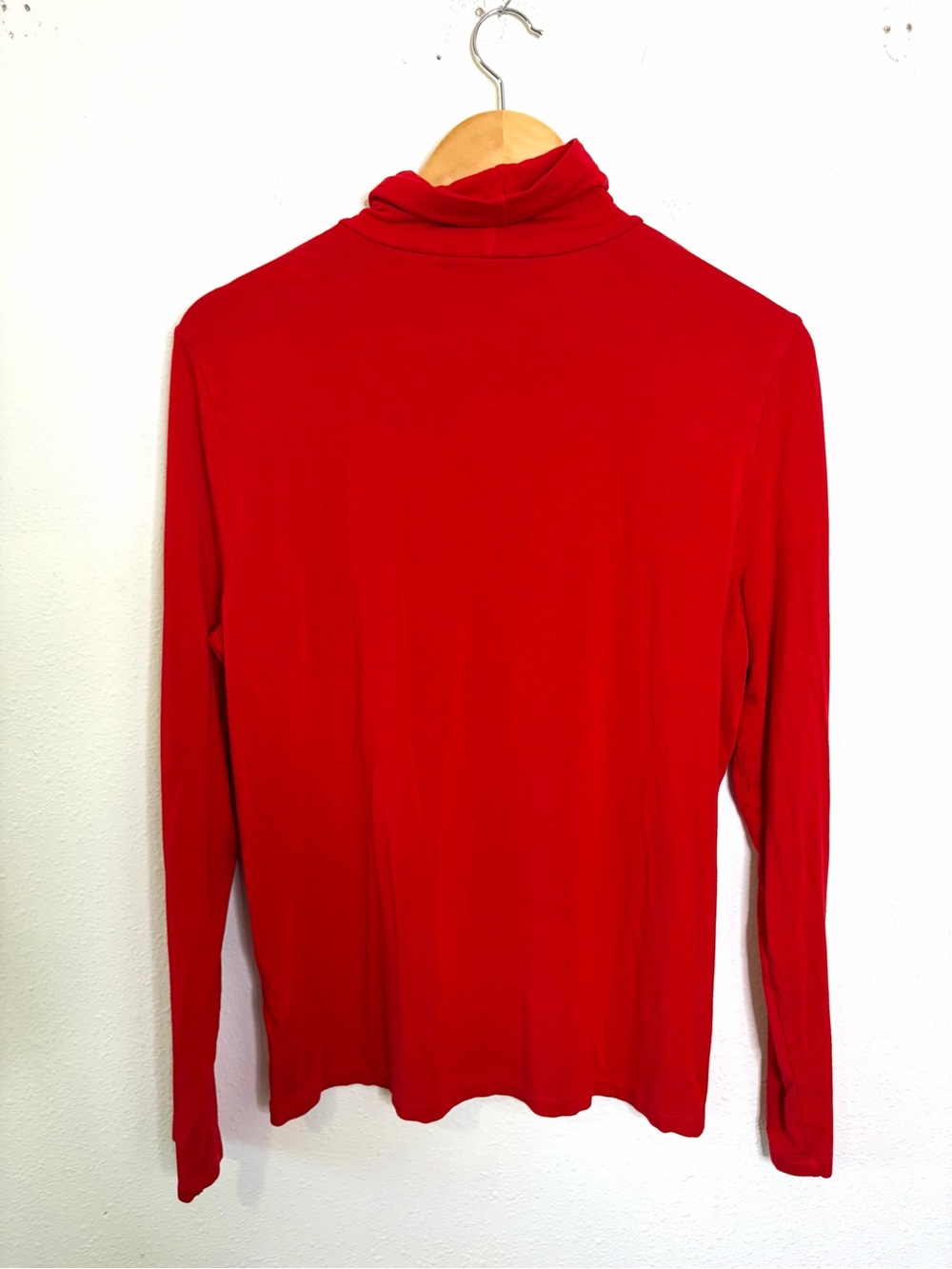 Lauren Ralph Lauren Red Long Sleeve Turtleneck Top knit tee sz XL t-shirt - Picture 4 of 7